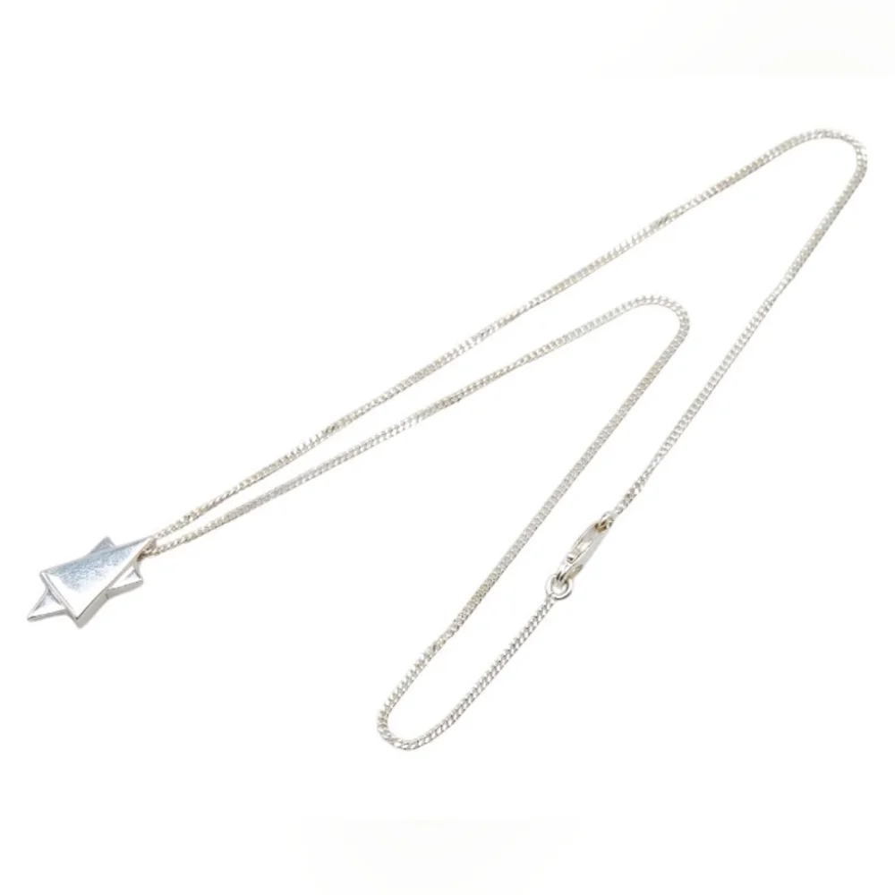 GUCCI 925 Silver Geometric Star Pendant Necklace - Picture 5 of 7